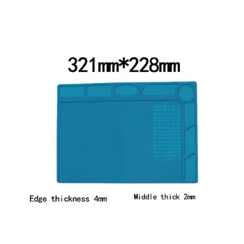 

33*23cm Magnetic Antistatic Mat Silicone Repair Mobile Platform Phone Insulation Cell Maintenance Phone FDT5954 Heating E5S3