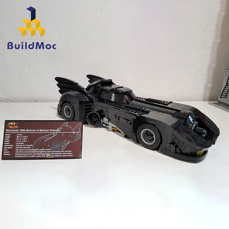 BuildMoc Лига Справедливости Бэтмен UCS Batmobile 1989 финал 30 литых игрушечных автомобилей