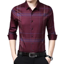 TFETTERS Brand Spring Long Sleeves Dress Shirt Men Casual Slim Fit Turn-down Collar Regular Plaid Dress Shirt Men Clothing TFETTERS Brand Spring Long Sleeves Dress Shirt Men Casual Slim Fit Turn-down Collar Regular Plaid Dress Shirt Men Clothing