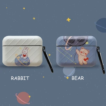 

Cute Cartoon Bear rabbit planet Earphone Case for Airpods 1 2 pro Case Soft Earpods Cover for Airpods Pro Case Accessories