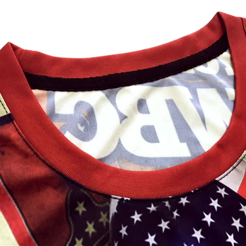День Независимости 3D печать быстросохнущая короткий рукав спортивная удобная свободная футболка мужская blusa de frio masculina Джерси