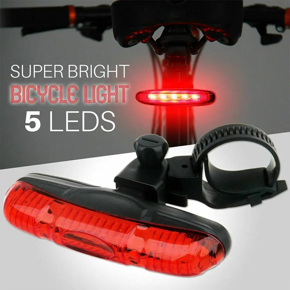 

NEW LED Waterproof Bicycle Cycle Rear Back Taillight Lamp Taillight 5 Super Bright LEDs Bicycle LightLled Waterproof
