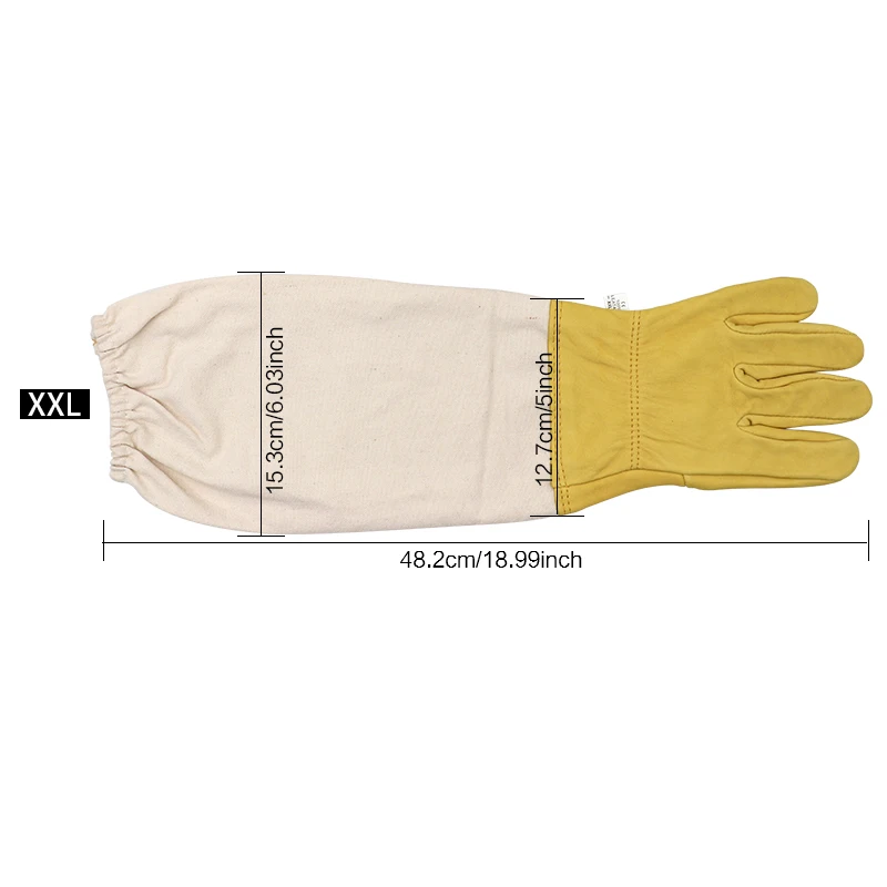 Humble Bee 110 Goatskin Beekeeping Gloves with Extended Sleeves 