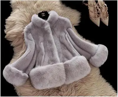 B Новое осенне-зимнее пальто из искусственного меха с имитацией гривы Корейская версия тонкой короткой шубы из лисьего меха была тонкой женской - Цвет: B