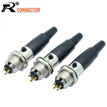 

100sets/lot Mini XLR 3 4 5 Pin Female Plug+ Male Socket Small XLR Audio Microphone MIC Adapter Soldering Wire Connector
