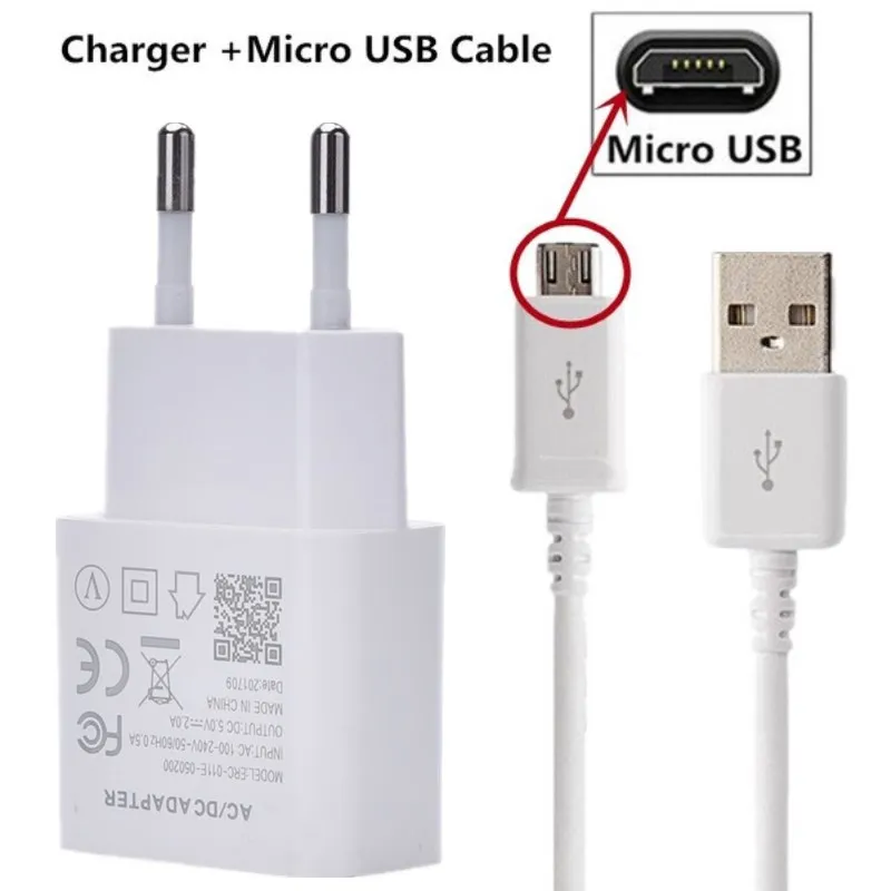 5 V/2A 1 м 0,2 м кабель для быстрой зарядки USB кабель для мобильного телефона Зарядное устройство для samsung galaxy A50 A70 A30 A20 E A40 A10 M10 M20 M30 M40 A60 A80 A90 - Тип штекера: charger-1M micro usb