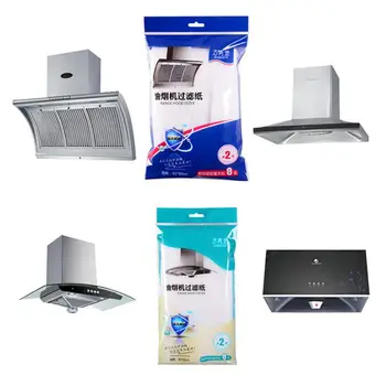 

2PCS Clean Cooking Nonwoven Range Hood Grease Filter Kitchen Oil Filter Papers Good Material And Good Air Permeability Paper