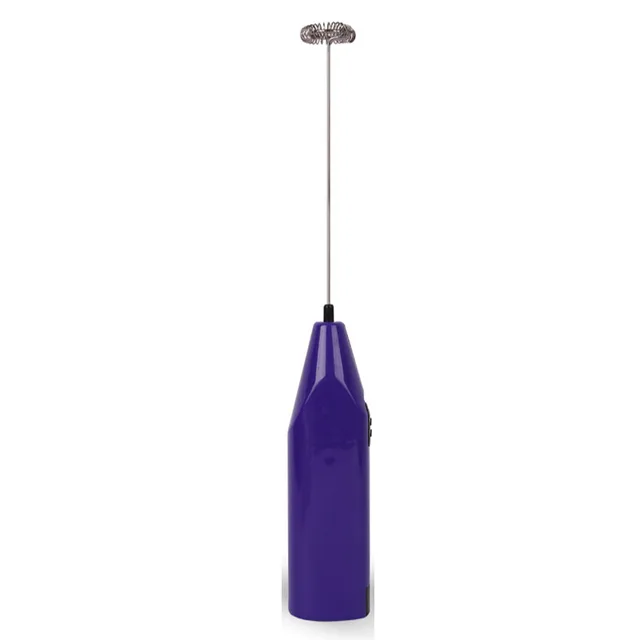 Electric Milk Foamer Coffee Maker Hand Mixer Cappuccino Ground Foam Blender Egg Beater Type Convenient Small Power Purple