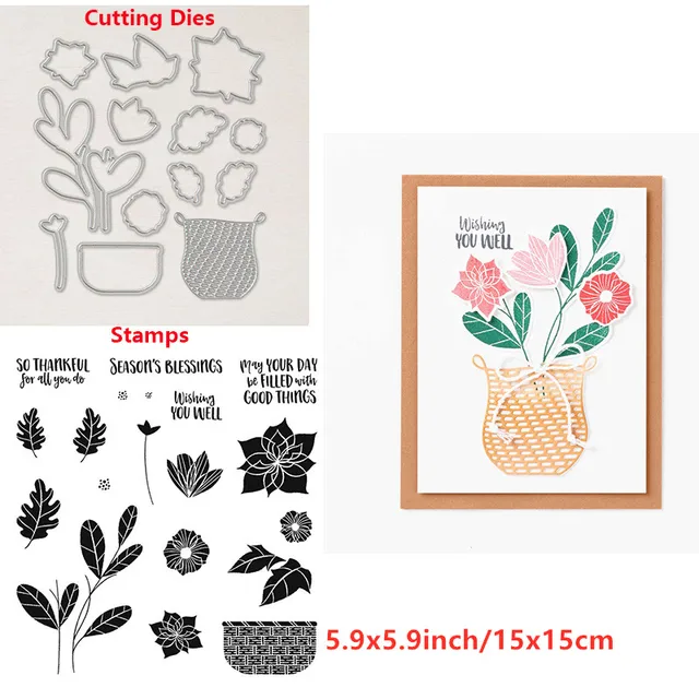 Cooking Tools Flowers  Trees Stars Cats Sending Hugs Transparent Clear Stamps And Dies for DIY Scrapbooking Craft Cards 2021 New 3