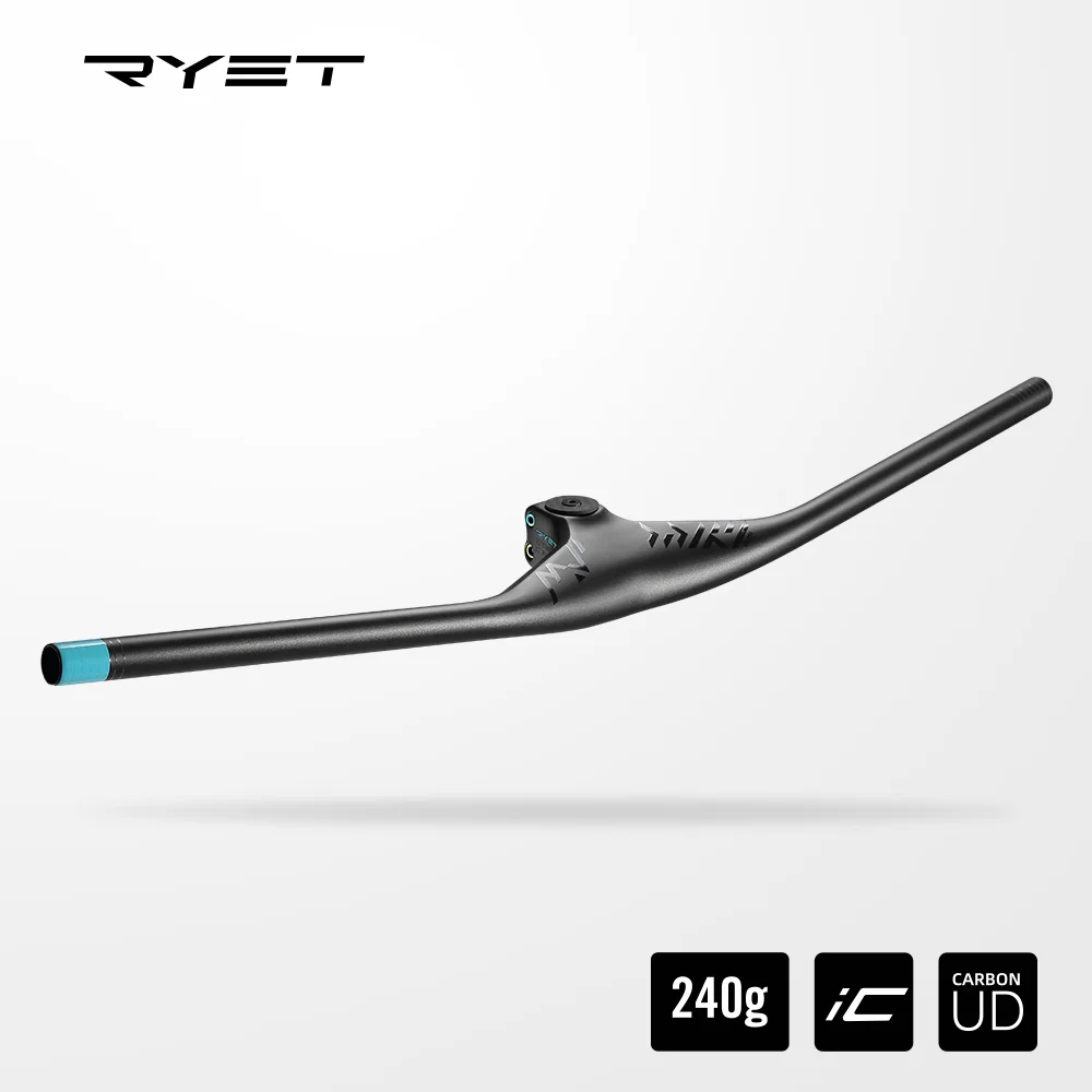 22 Ryet Integrated Mtb Handlebar T1000 Carbon Mountain Bike Handlebar Ud Matte Bicycle Xc One Piece Shaped Flat Bar Stem Bicycle Handlebar Aliexpress