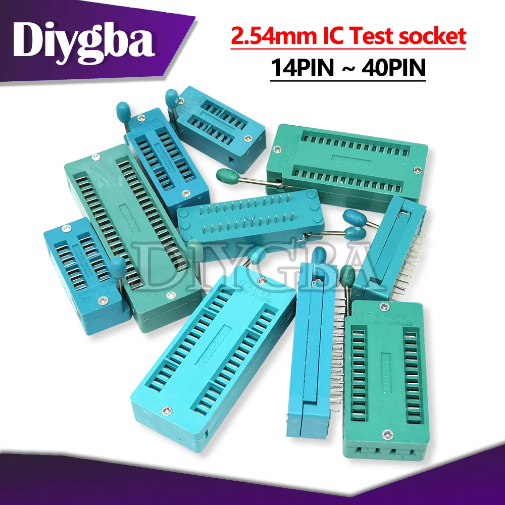 2.54MM IC lock seat socket Test Universal sockets 14Pin 16Pin 18Pin 20Pin 24Pin 28Pin 14P 16P 18P 20P 24 28P IC socket