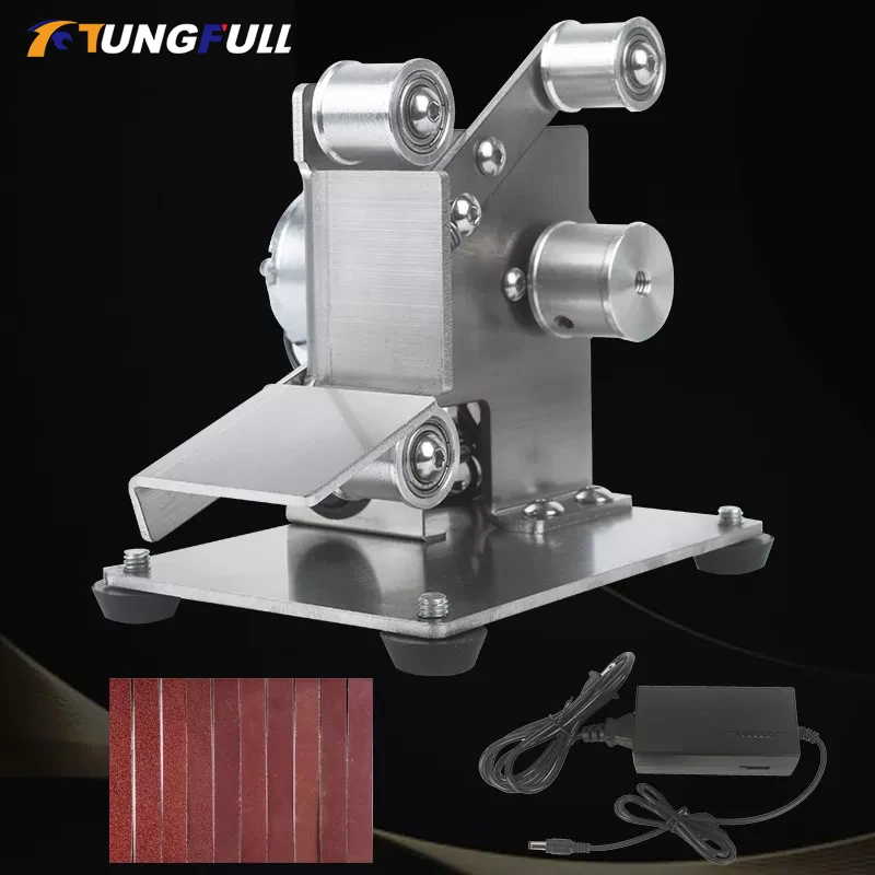 Belt Grinding Machine Sharpening Machine Bench Grinder Variable Speed Mini Belt Sander Metal Sander Electrical Polisher Machine