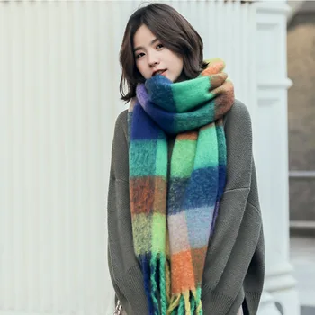 

New Arrival Winter Lady Scarves Classical Acrylic Female Pashmina England Style Big Colourful Plaid Hot Sale Women Shawls