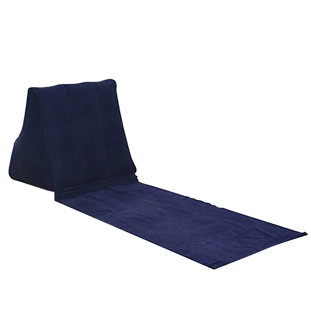 

Inflatable Beach Lounger Mat Soft Beach Triangle Cushion PVC Camping Leisure Back Pillow Cushion Chair Seat Foldable Camping Mat