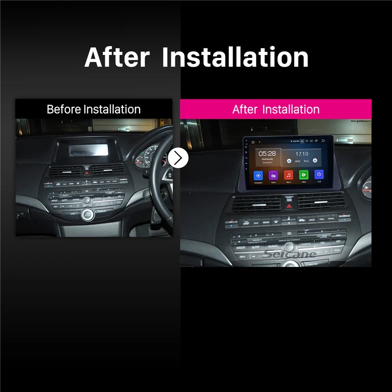 Best Seicane 10.1 inch Android 9.0 IPS 8-CORE GPS Navigation Radio for 2008-2013 Honda Accord 8 Car Auto Unit Player support RDS DVR 3