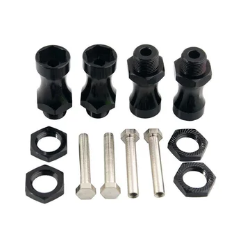 

4Pcs Metal 12mm Turn 17mm Hex Adapter 30mm Wheel Extension Hex Drive Hub Adapter Widener for 1/10 RC Model Car HSP Parts