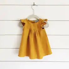 Новое Брендовое летнее платье для новорожденных и маленьких девочек Повседневные Вечерние однотонные платья-пачки принцессы