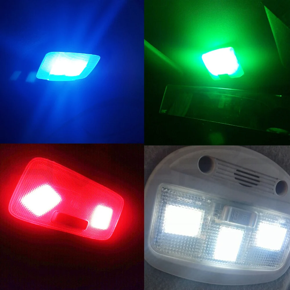 Hviero White 7 Colors T10 C5W Cob 48SMD chip Reading Lamp Car Led Parking Bulb Auto Interior Panel Light Festoon License Plate Lights