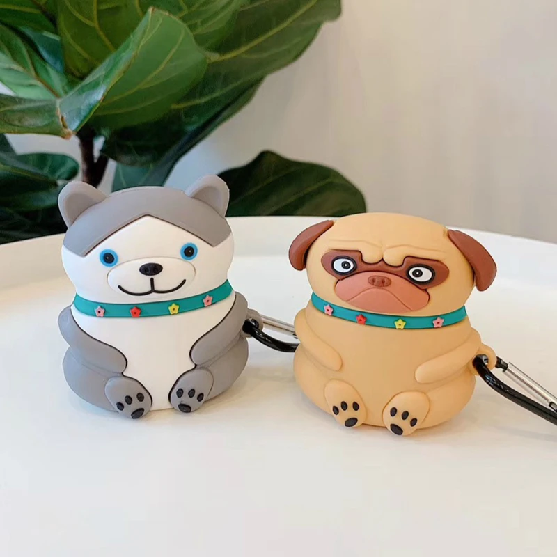 Чехол для наушников для Airpods 2, чехол, силиконовый, милый медведь, кошка, свинья, собака, Мультяшные наушники, чехол для Apple Air pods, 1 чехол для Earpods