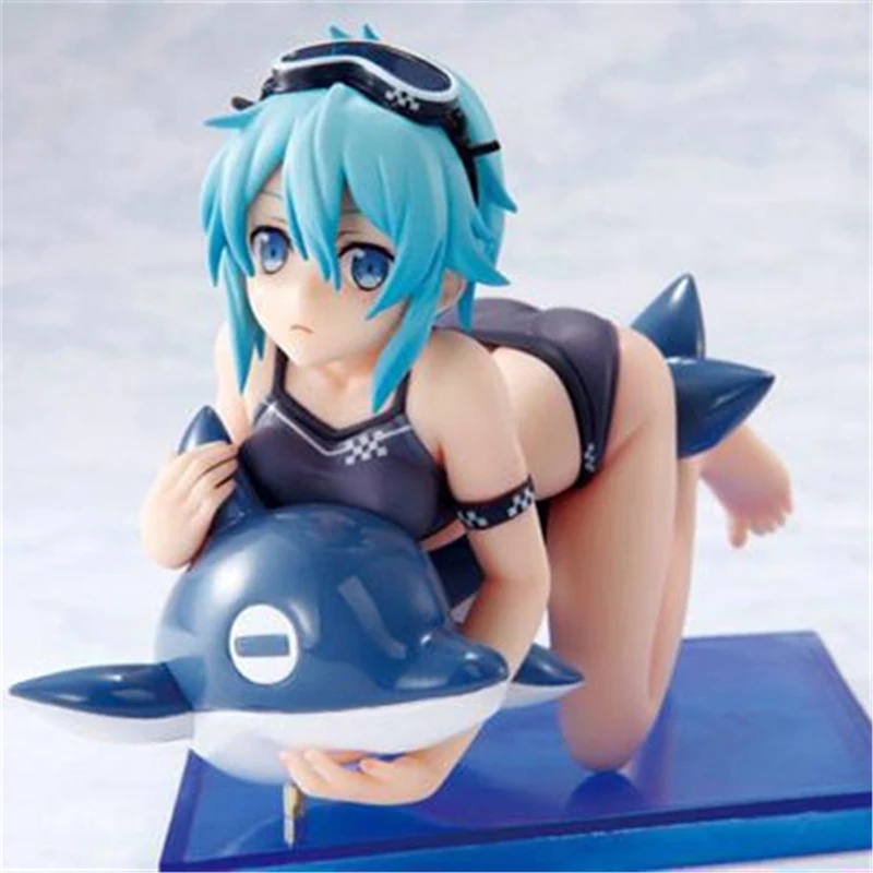

12cm Sword Art Online Asada Shino Sexy Girls Figure Action Figure Anime PVC Eraser Head Collection Model Dolls Toys for Gifts