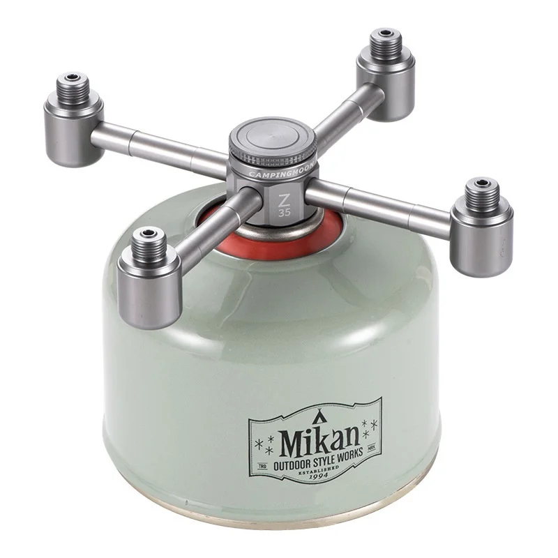 

Outdoor Camping Stove Adapter One-Three Outputs Aluminium Alloy Air Tank 3/4/5 Conversion Head Camp Furnace Converter Connectors