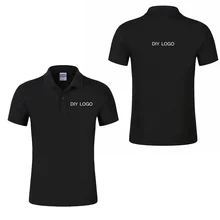 Летняя рубашка поло с коротким рукавом, однотонная, повседневная, на заказ, печать, дизайн, фото, логотип, деловые люди, корпоративная форма