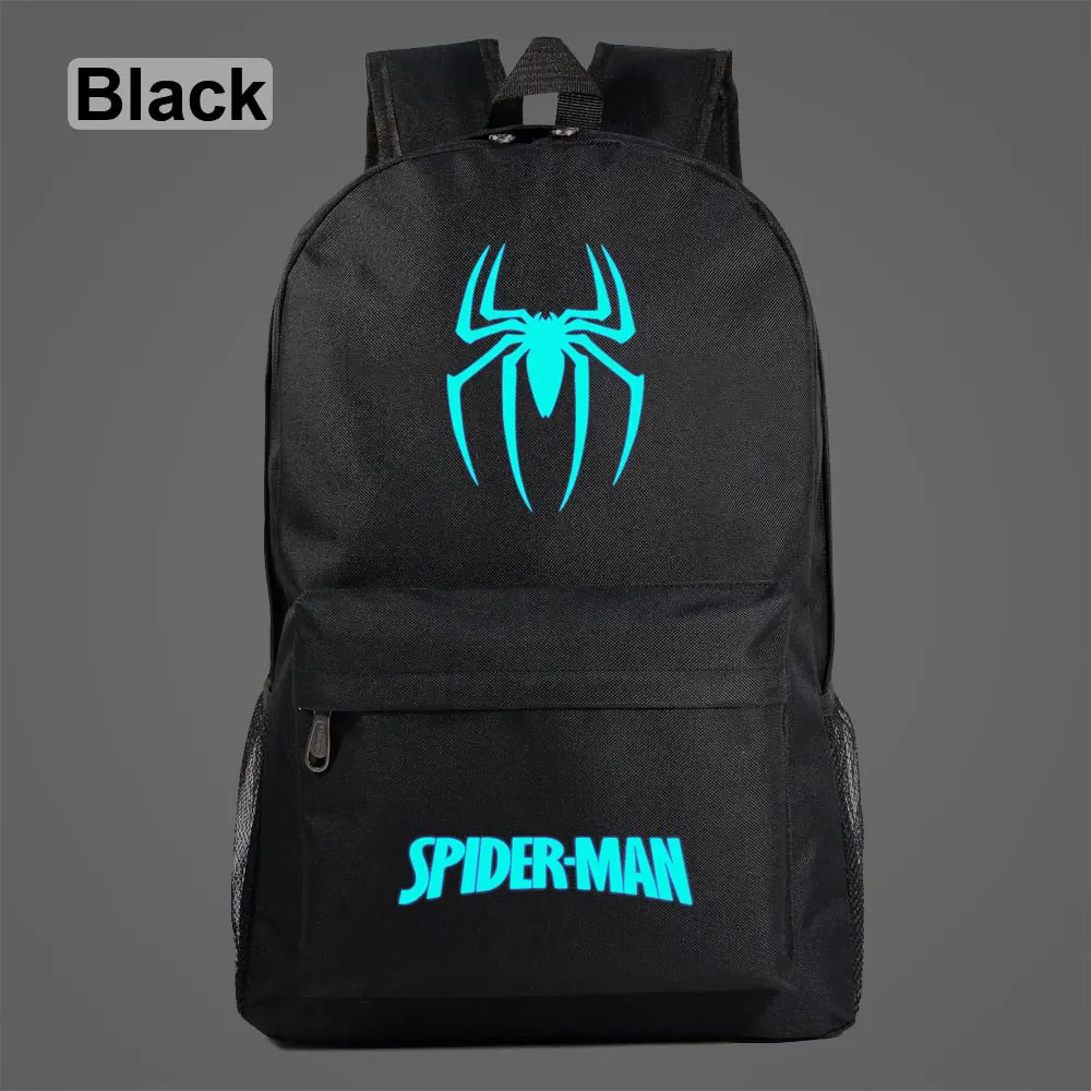 

2019 Cool Gift Luminous Superhero Spider Candy Color Children School bag Teenagers Student Schoolbags Women Men Backpack