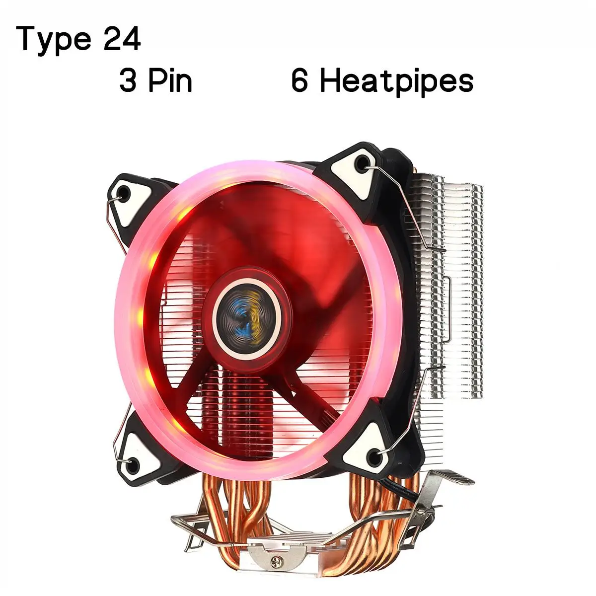 Процессор охлаждающий вентилятор радиатора 2/4/6 Медь с тепловым стержнем heat pipe 3/4Pin RGB Вентилятор Кулер для Intel 775/1150/1151/1155/1156/1366 и AMD все платформы