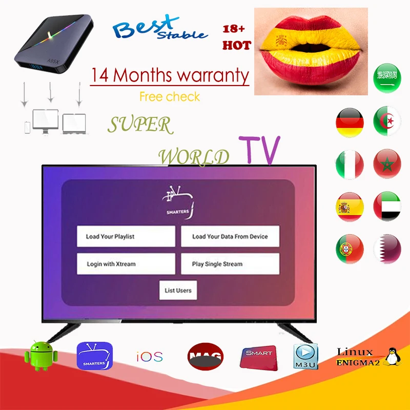 

Stable TV XXX M3u 14 months warranty m3u Arabic Albania Poland Netherland Italy Germany Norway Sweden TV