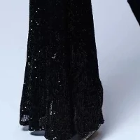 Черный Skyyue вечерние платья с блестками Robe De Soiree K143 Бургундия v-образный вырез А-силуэт формальное платье для выпускного вечера длина до пола элегантные вечерние платья - Цвет: Черный