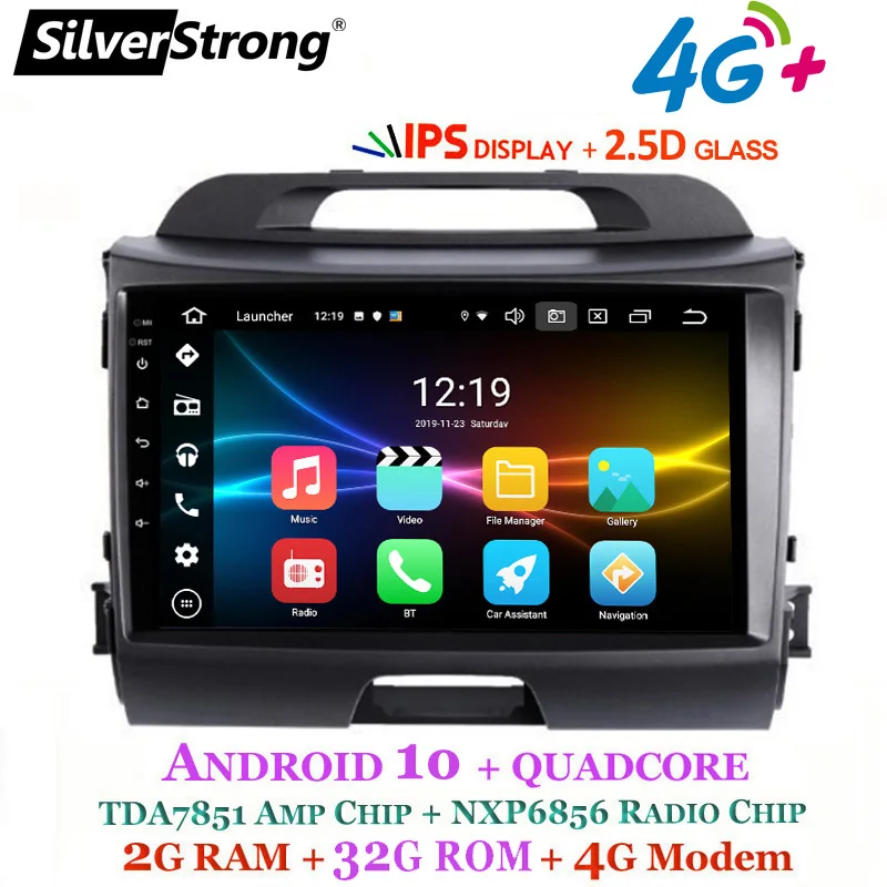 2.5D Android10.0 IPS автомобильный Android радио для KIA SPORTAGE 3 2009 2015 SilverStrong Navi SportageR GPS с опцией