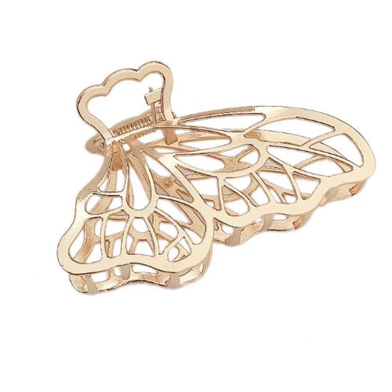 metal hair clips Women Girls Large Size Geometric Hair Claw Clamps Metal Butterfly Shape Hair Claw Clip Hairpin Hair Accessories headbands for women Hair Accessories