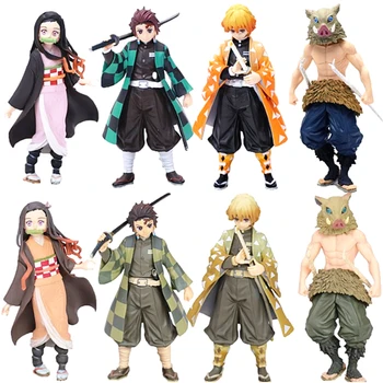 

Toy Figure set Kimetsu no Yaiba Figure Tanjirou Nezuko Inosuke figurine Demon Slayer Action Figure Demon blade figures toys