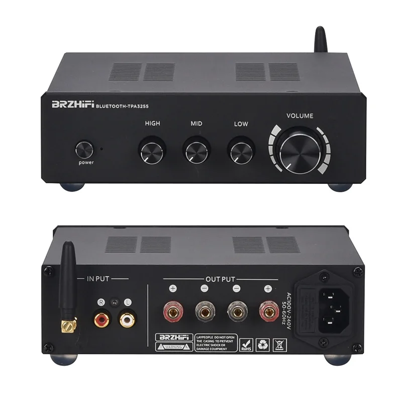 BRZHIFI TPA3251 with Bluetooth 5.0 High End Audio Digital Power Amplifier 175WX2 Audiophile Stereo Profession Home HiFi