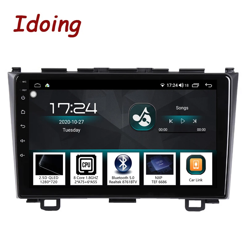 Idoing 9 &quot2.5D QLDE автомобильный Радио мультимедийный плеер для Honda CRV CR V 3 RE 2006 2012