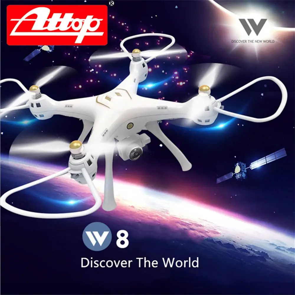 $117.8 Attop W8 4G Wifi GPS 720P1080P FPV Camera Realtime Transmission RC Drone Quadcopter With Headless