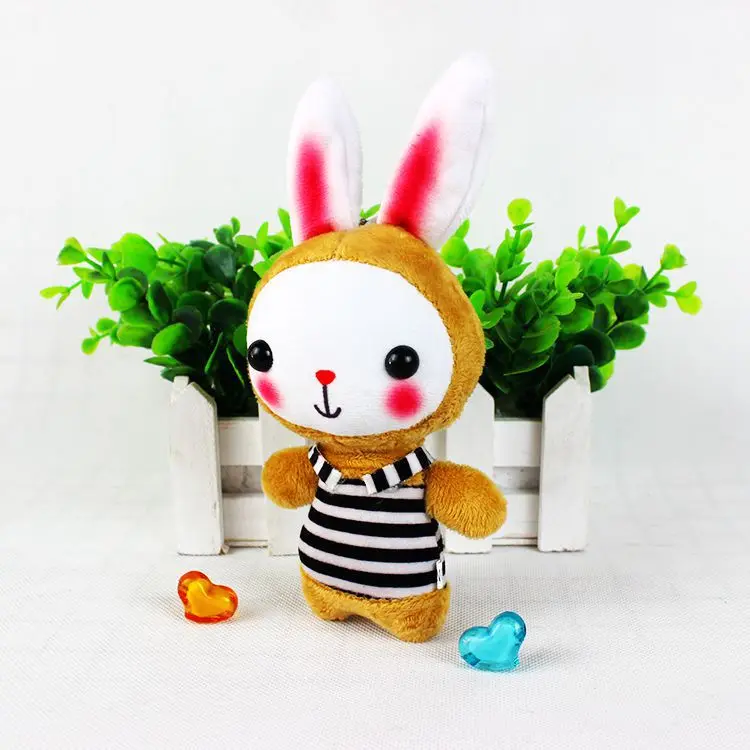 Мягкая игрушка подвеска Кролик Кукла корейский стиль супер Мэн мультфильм кролик 12 сантиметров многоцветный