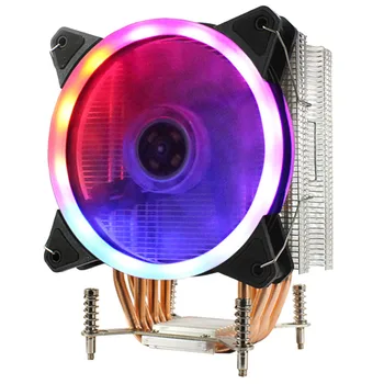

LANSHUO Six Copper CPU Radiator Ultra-Quiet Cooling Fan Single Motherboard 2011 Server for X79 X99 X299 CPU Fan (Three-Line Sing