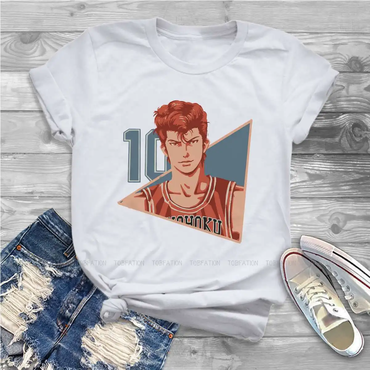 

Cool Vintage Classic Female Shirts Slamdunk Sports Manga Loose Vintage Women Tshirts Harajuku Casual Feminine Blusas