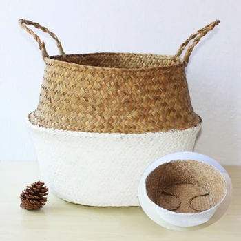 

Decoration Flower Basket Ornament 36*31cm Accessory Parts Seagrass Plants