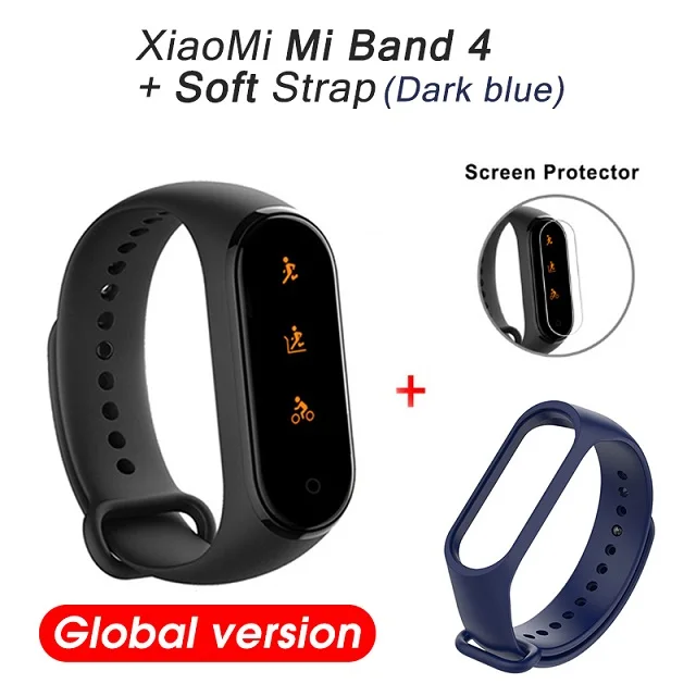 Package 12 Xiaomi mi смарт-браслет 4, полноцветный экран, mi Band 4 mi 4, смарт-браслет, фитнес-браслет, Bluetooth, водонепроницаемый смарт-браслет - Цвет: Package 12