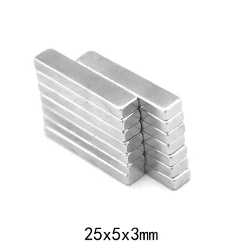 

10/20/50/100/150pcs 25x5x3 mm Block Powerful Magnet 25mmX5mm Sheet Permanent Magnets 25x5x3mm Neodymium Magnet Strong 25*5*3 mm