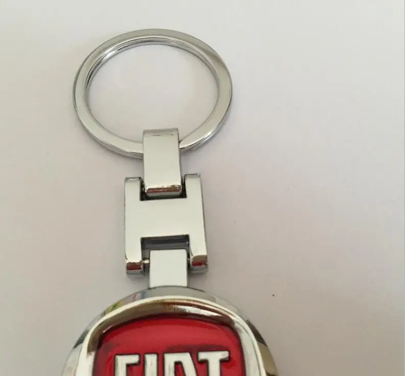 fiat 1 шт. автомобильный брелок с логотипом эмблемой, брелок, значок на цепочке для Chevrolet Kia Lexus mazda Suzuki Skoda Volvo - Название цвета: fiat