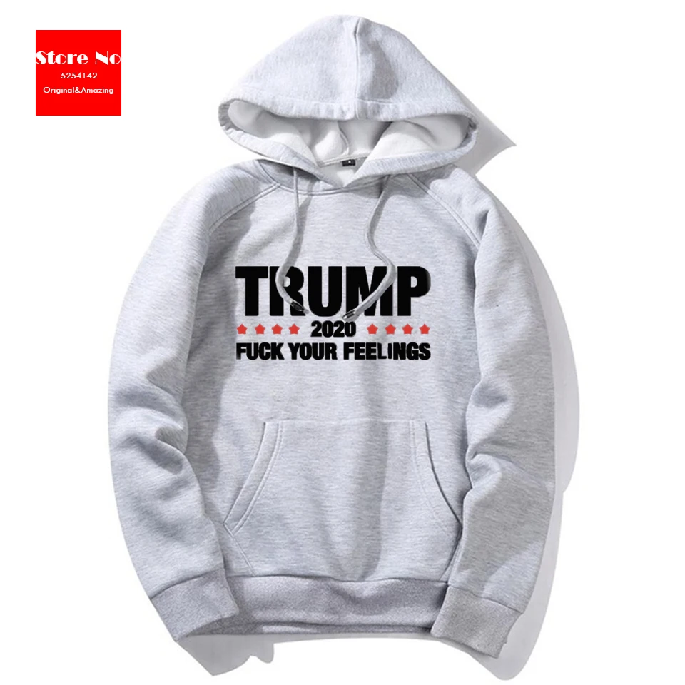 Trump FUNK YOUR FEELINGS Толстовка Забавный джемпер с длинным рукавом и буквенным принтом удобный пуловер Спортивная одежда толстовка в стиле хип-хоп