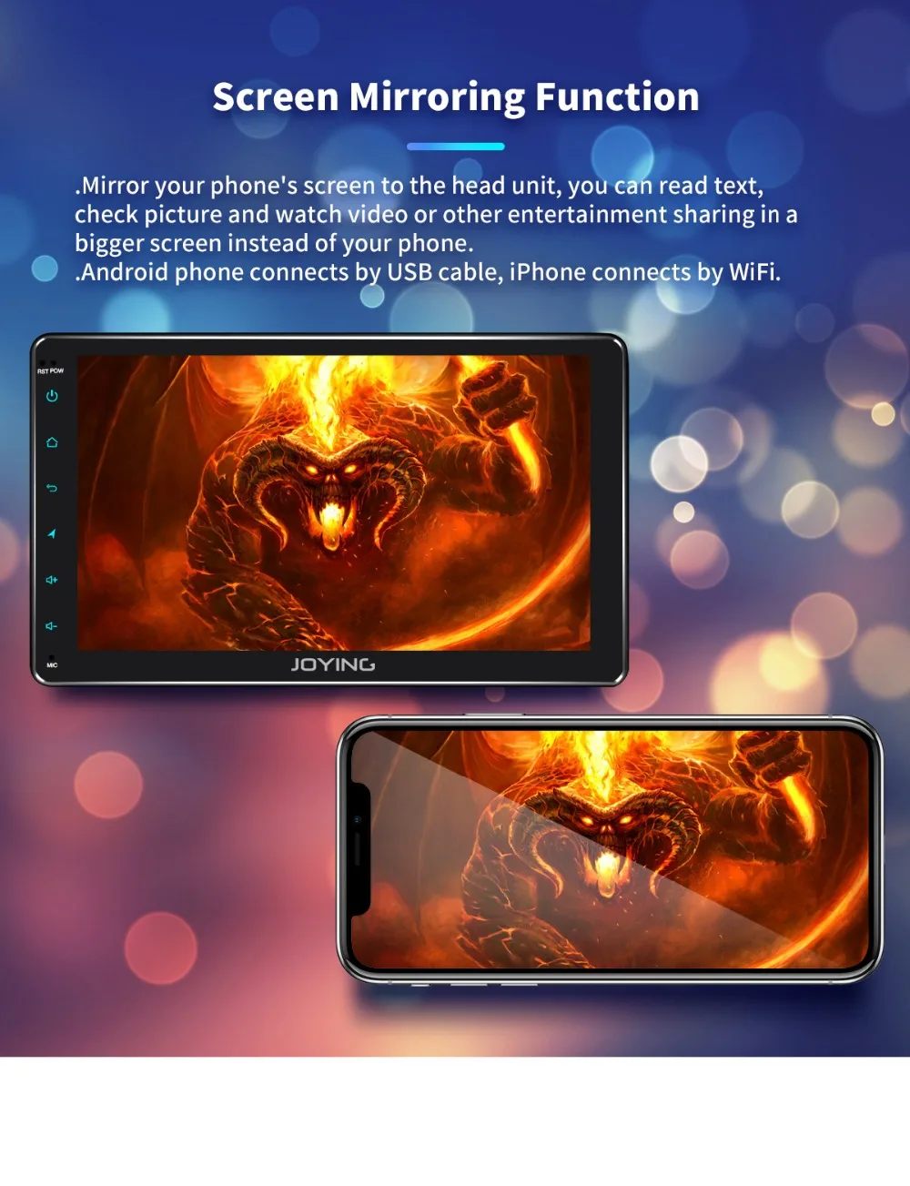 Sale JOYING Android 8.1Octa Core  7inch car radio player support 4G DSP 2GB&32GB SWC Mirror link GPS Navigation Car Multimedia player 18