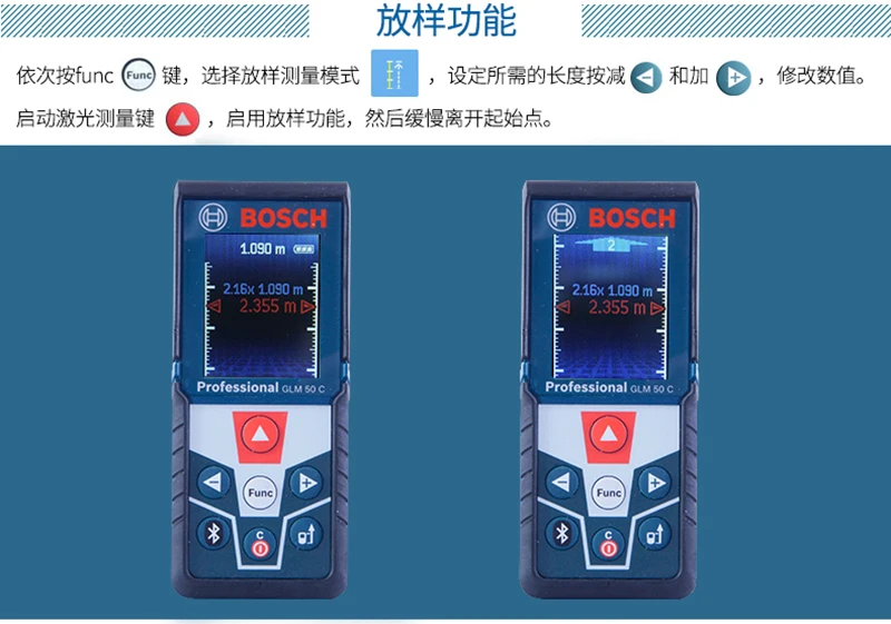 Bosch GLM 500 Многофункциональный измерительный инструмент 50 метров инфракрасный лазерный дальномер измеритель уровня наклона цветной экран