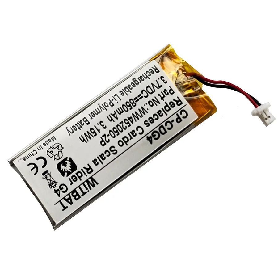 3.7V 850mAh Battery for Cardo Scala Rider G4,G9 Bluetooth headset battery Li-Polymer Rechargeable WW452050-2P,BAT00002