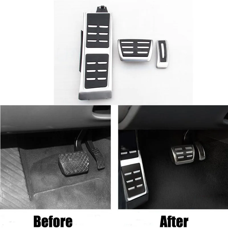 Car Styling Stainless Steel Accelerator Fuel Gas Brake Footrest Pedal cover For Audi A8 S8 D4 4H 2011- Car Accessories