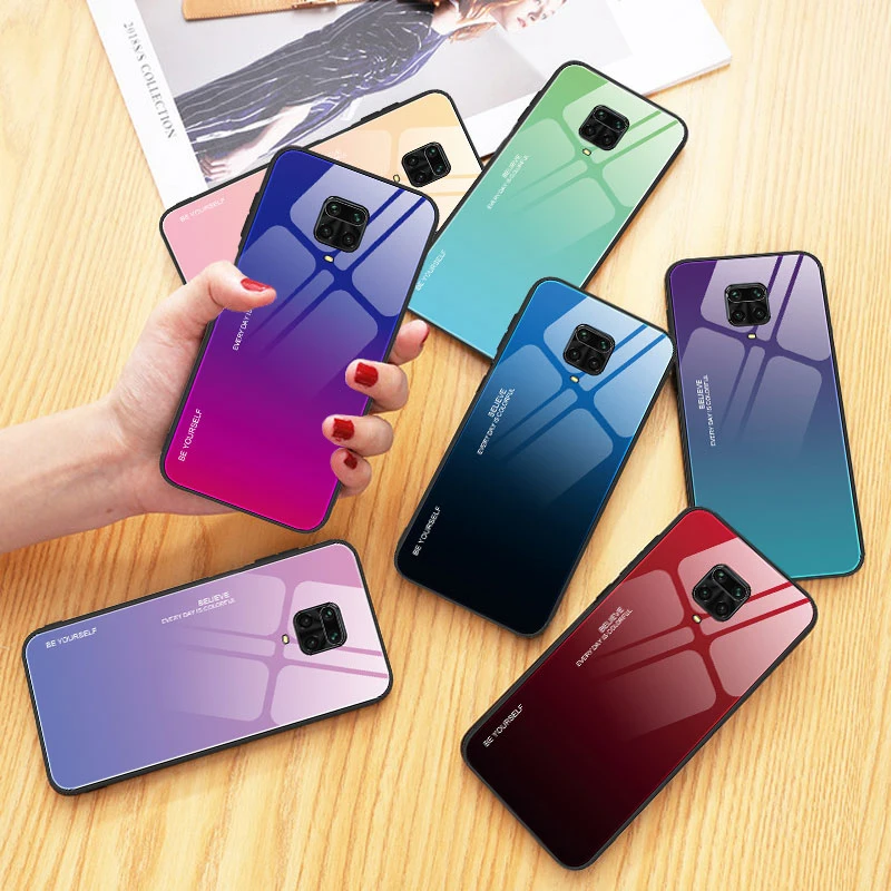 Elegant Gradient Tempered Glass Phone Case - Luxurious Back Cover