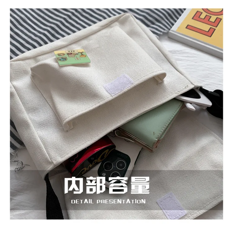 Cute Canvas Small Bag Female 2022 New Japanese Harajuku Diagonal Bag Wild Student Girl Shoulder Bag Bags for Women